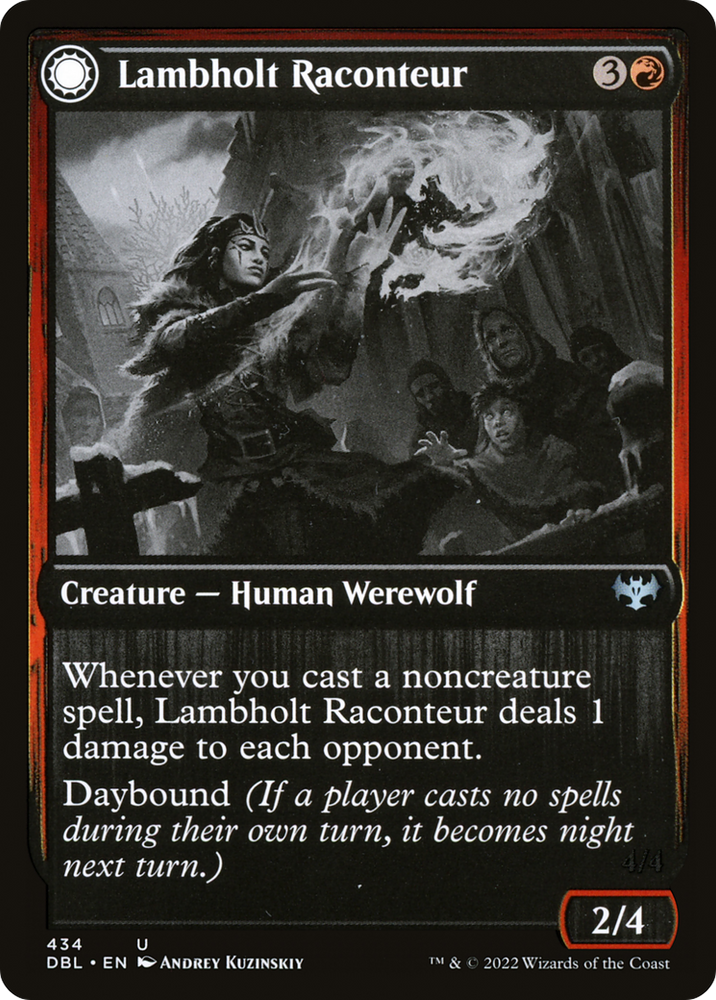Lambholt Raconteur (DBL-434) - Innistrad: Double Feature: (Double Faced Transform) Foil