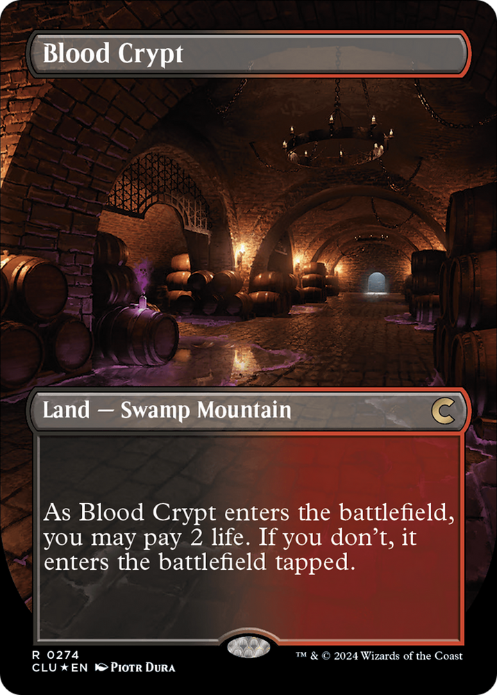 Blood Crypt (Borderless) (CLU-274) - Ravnica: Clue Edition (Borderless) Foil