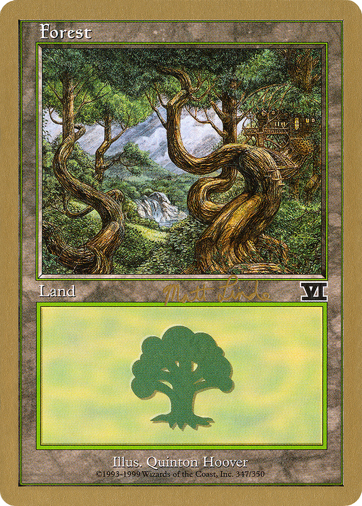 Forest (347) - 1999 Matt Linde (6ED) (WCD-) - World Championship Decks 1999