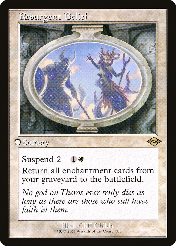 Resurgent Belief (Retro Frame) (MH2-385) - Modern Horizons 2 Etched Foil