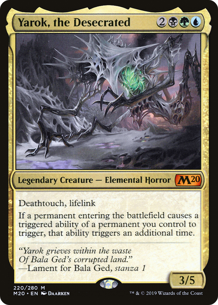 Yarok, the Desecrated (M20-220) - Core Set 2020 Foil