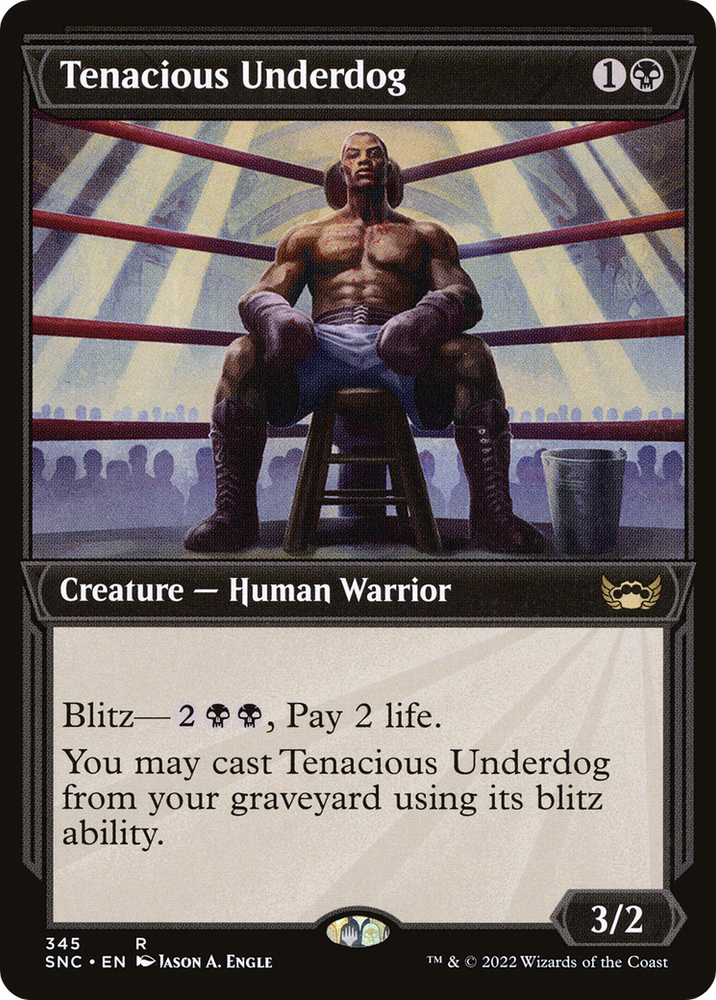 Tenacious Underdog (Showcase) (SNC-345) - Streets of New Capenna: (Showcase) Foil