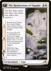 The Restoration of Eiganjo (NEO-034) - Kamigawa: Neon Dynasty: (fandfc, enchantment) Foil