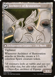 The Restoration of Eiganjo (NEO-034) - Kamigawa: Neon Dynasty: (fandfc, enchantment) Foil