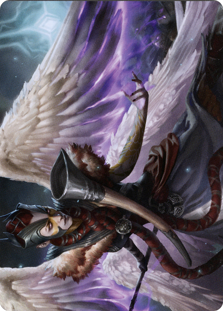 Firja, Judge of Valor // Firja, Judge of Valor (AKHM-056) - Kaldheim Art Series (Borderless) Foil