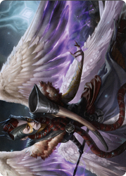 Firja, Judge of Valor // Firja, Judge of Valor (AKHM-056) - Kaldheim Art Series (Borderless) Foil