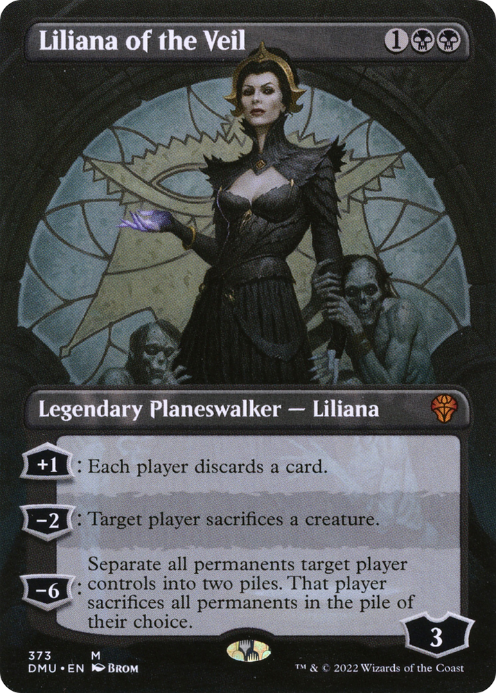 Liliana of the Veil (Borderless) (DMU-373) - Dominaria United (Borderless) Foil
