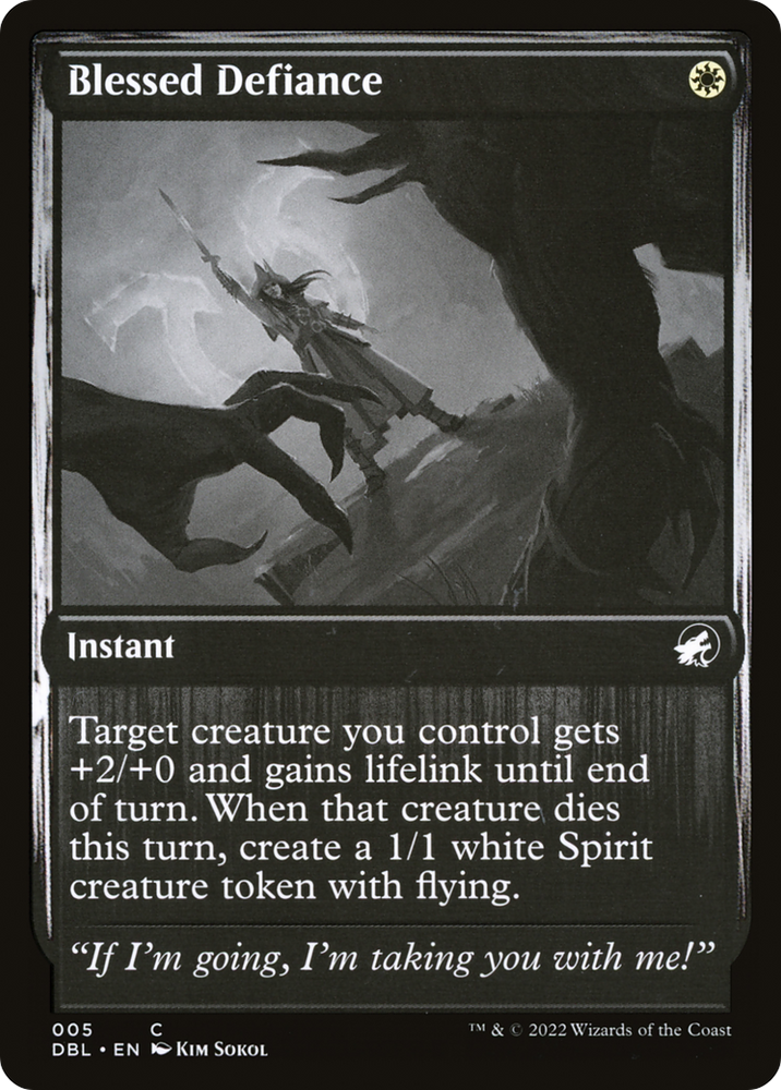 Blessed Defiance (DBL-005) - Innistrad: Double Feature