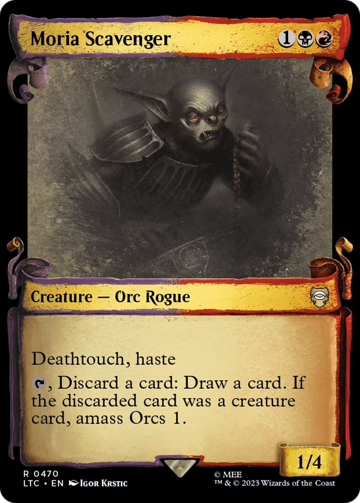 Moria Scavenger (Showcase Scrolls) (LTC-470) - Tales of Middle-earth Commander: (Showcase) Foil