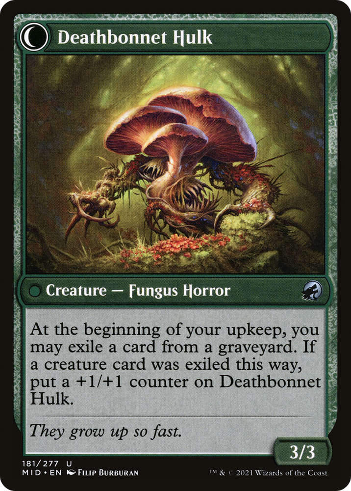 Deathbonnet Sprout (MID-181) - Innistrad: Midnight Hunt: (Double Faced Transform) Foil