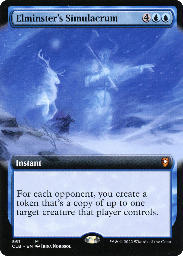 Elminster's Simulacrum (Extended Art) (CLB-561) - Commander Legends: Battle for Baldur's Gate: (Extended Art) Foil