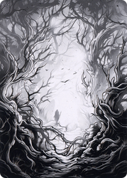 Forest // Forest (AMID-081) - Midnight Hunt Art Series (Borderless) Foil