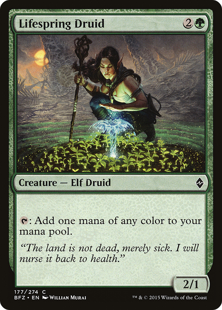 Lifespring Druid (BFZ-177) - Battle for Zendikar Foil