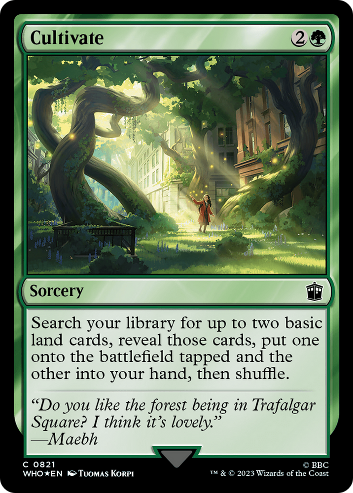 Cultivate (Surge Foil) (WHO-821) - Doctor Who Foil