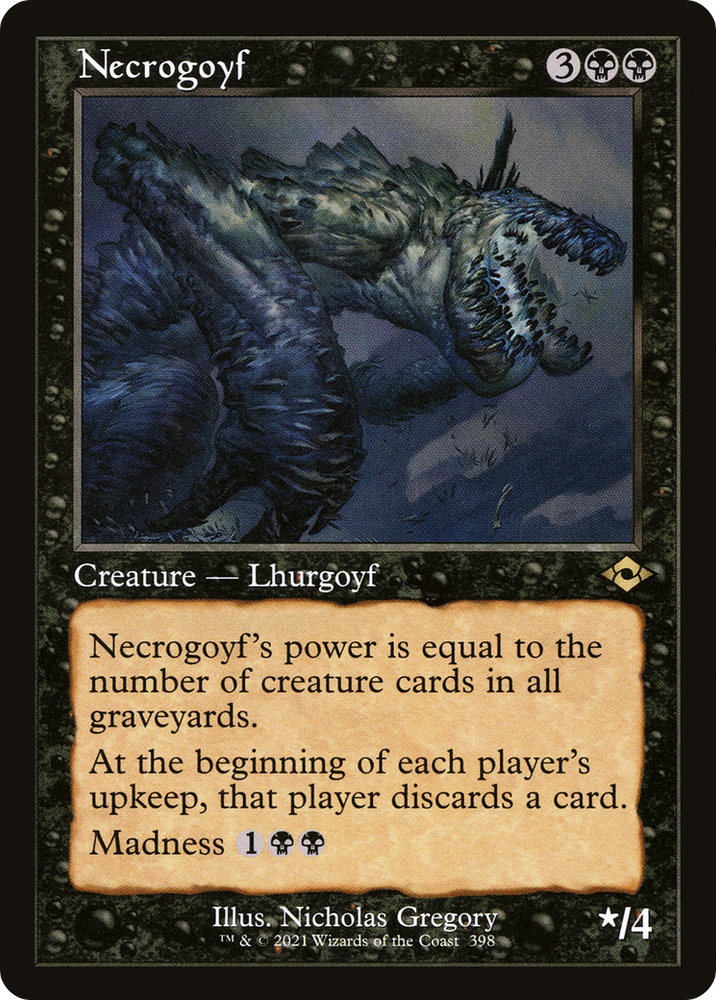 Necrogoyf (Retro Frame) (MH2-398) - Modern Horizons 2 Etched Foil