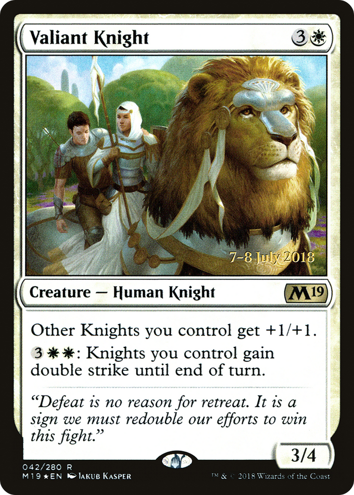 Valiant Knight (PRE-042) - Core Set 2019 Promos Foil