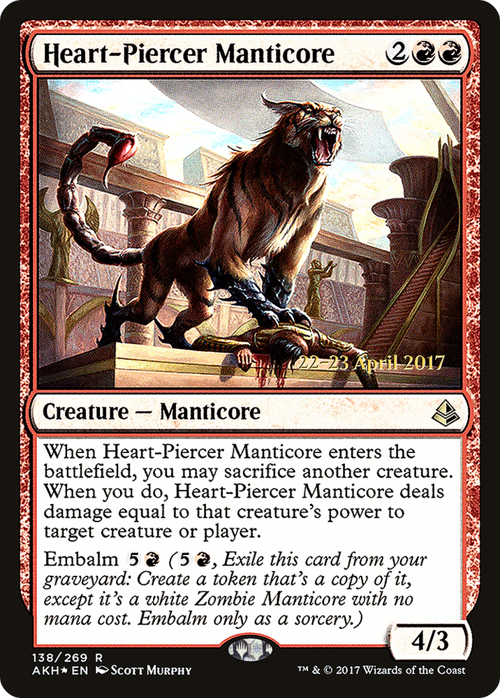 Heart-Piercer Manticore (PRE-138) - Amonkhet Promos Foil