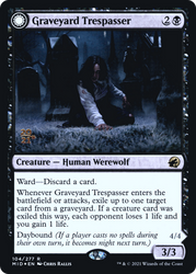Graveyard Trespasser (PRE-104) - Innistrad: Midnight Hunt Promos: (Double Faced Transform) Foil