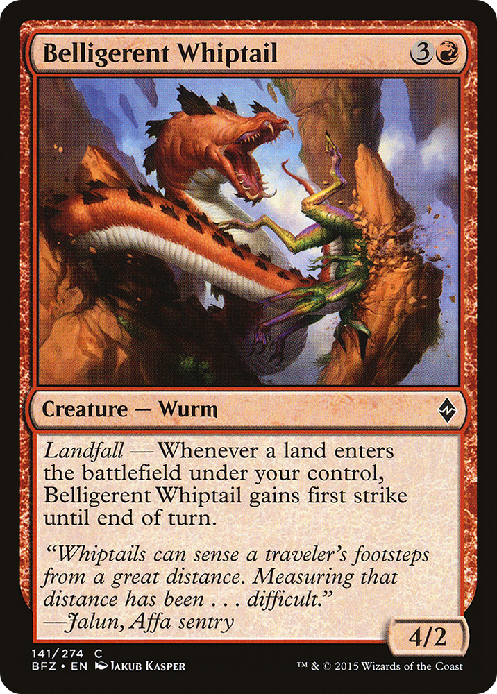 Belligerent Whiptail (BFZ-141) - Battle for Zendikar Foil