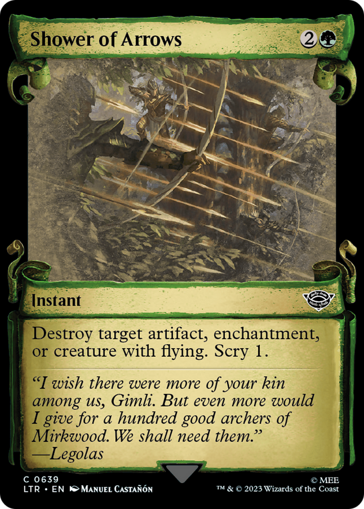 Shower of Arrows (Showcase Scrolls) (LTR-639) - The Lord of the Rings: Tales of Middle-earth: (Showcase) Foil