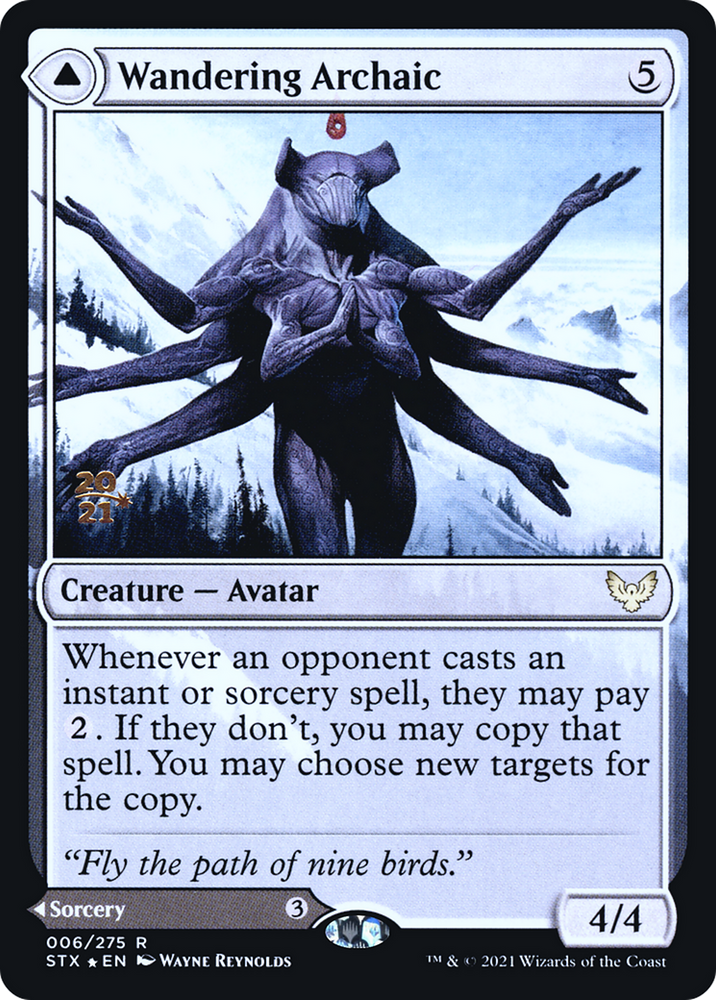Wandering Archaic (PRE-06S) - Strixhaven: School of Mages Promos Foil