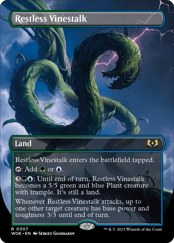 Restless Vinestalk (Borderless) (WOE-307) - Wilds of Eldraine (Borderless)