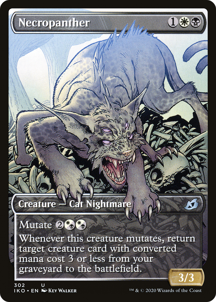 Necropanther (Showcase) (IKO-302) - Ikoria: Lair of Behemoths: (Showcase) Foil