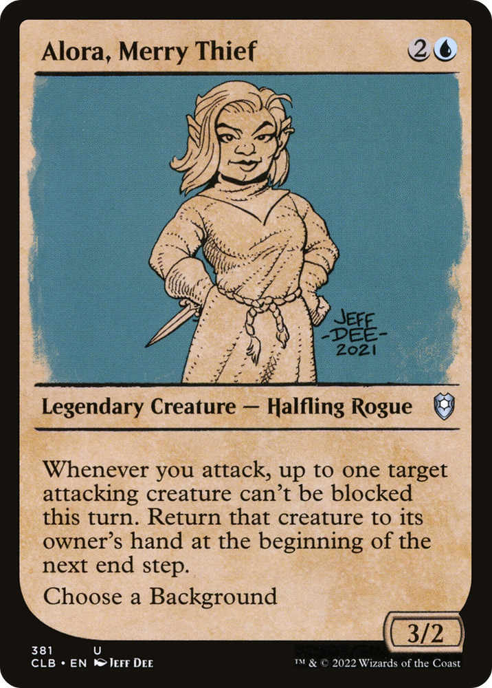 Alora, Merry Thief (Showcase) (CLB-381) - Commander Legends: Battle for Baldur's Gate: (Showcase)