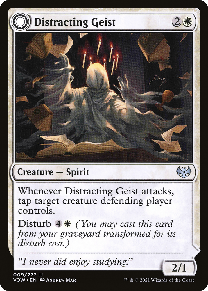 Distracting Geist (VOW-009) - Innistrad: Crimson Vow: (Double Faced Transform) Foil