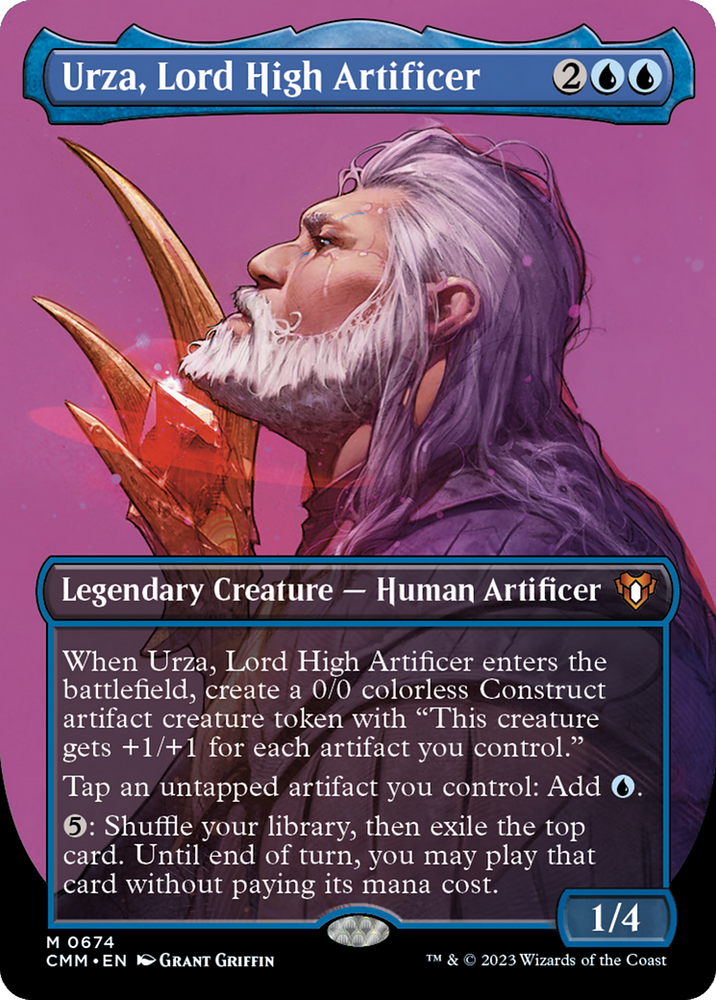 Urza, Lord High Artificer (Borderless) (CMM-674) - Commander Masters (Borderless) Foil