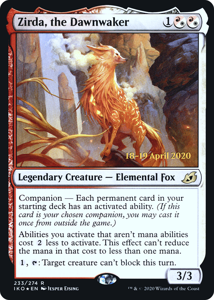 Zirda, the Dawnwaker (PRE-233) - Ikoria: Lair of Behemoths Promos: (companion) Foil