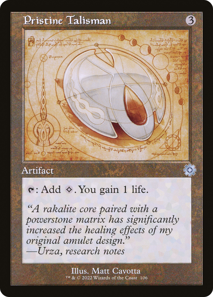 Pristine Talisman (Schematic) (BRR-106) - The Brothers' War Retro Artifacts