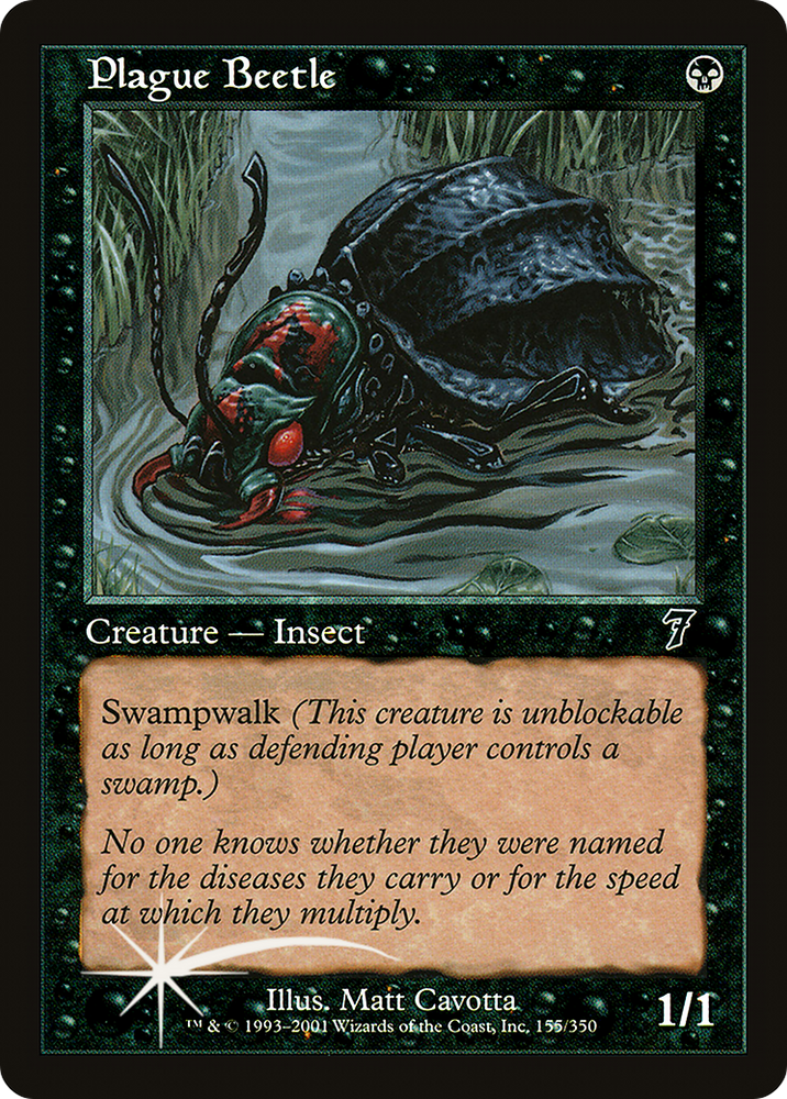 Plague Beetle (7ED-155★) - Seventh Edition Foil
