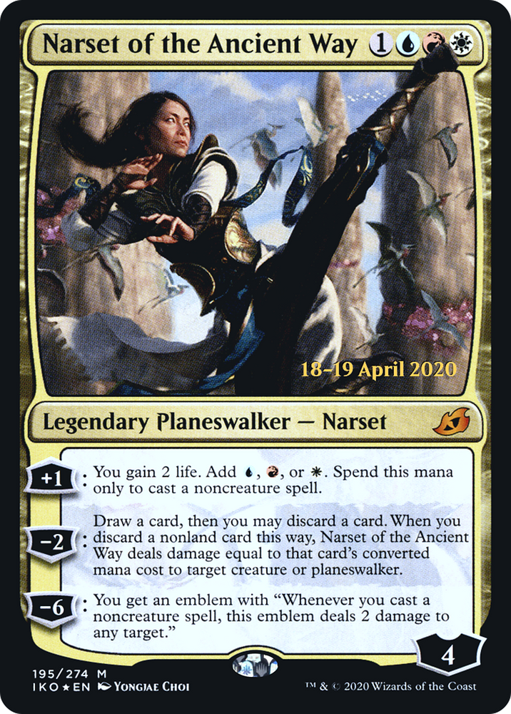 Narset of the Ancient Way (PRE-195) - Ikoria: Lair of Behemoths Promos Foil