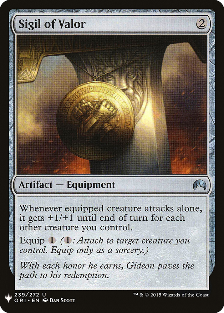 Sigil of Valor (LIST-ORI-239) - The List