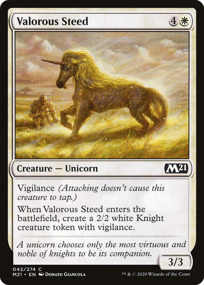 Valorous Steed (M21-042) - Core Set 2021 Foil