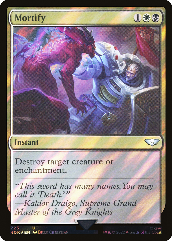 Mortify (Surge Foil) (40K-225★) - Warhammer 40,000 Commander Foil