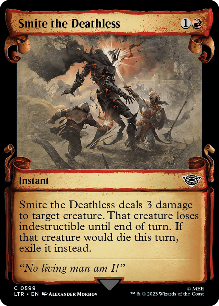 Smite the Deathless (Showcase Scrolls) (LTR-599) - The Lord of the Rings: Tales of Middle-earth: (Showcase) Foil