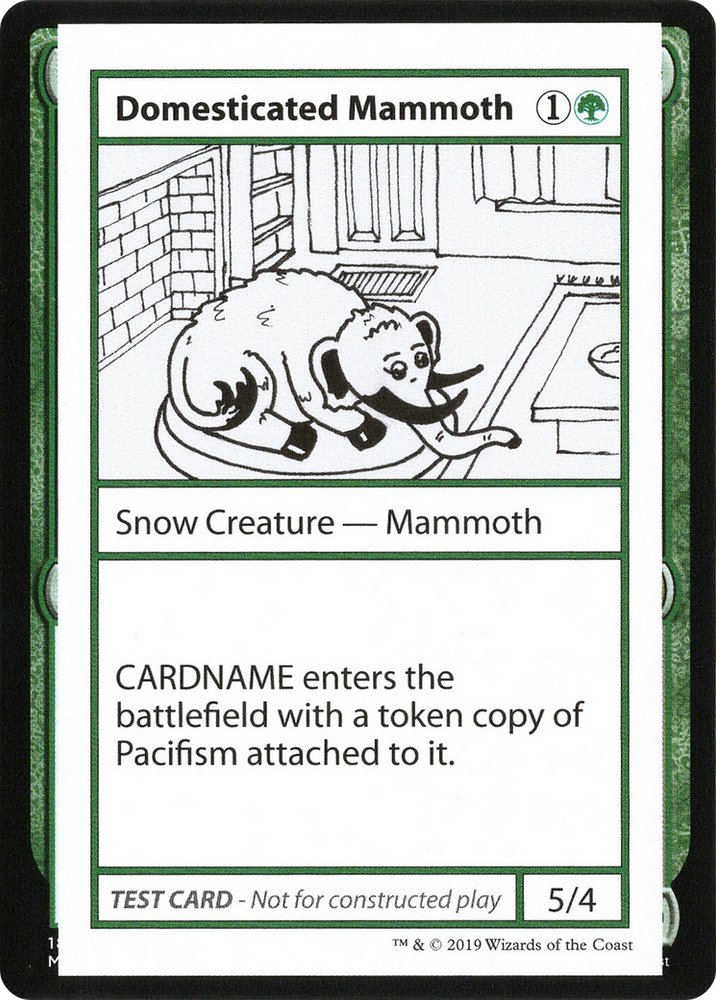 Domesticated Mammoth (No PW Symbol) (CMB1-072) - Mystery Booster Playtest Cards 2021