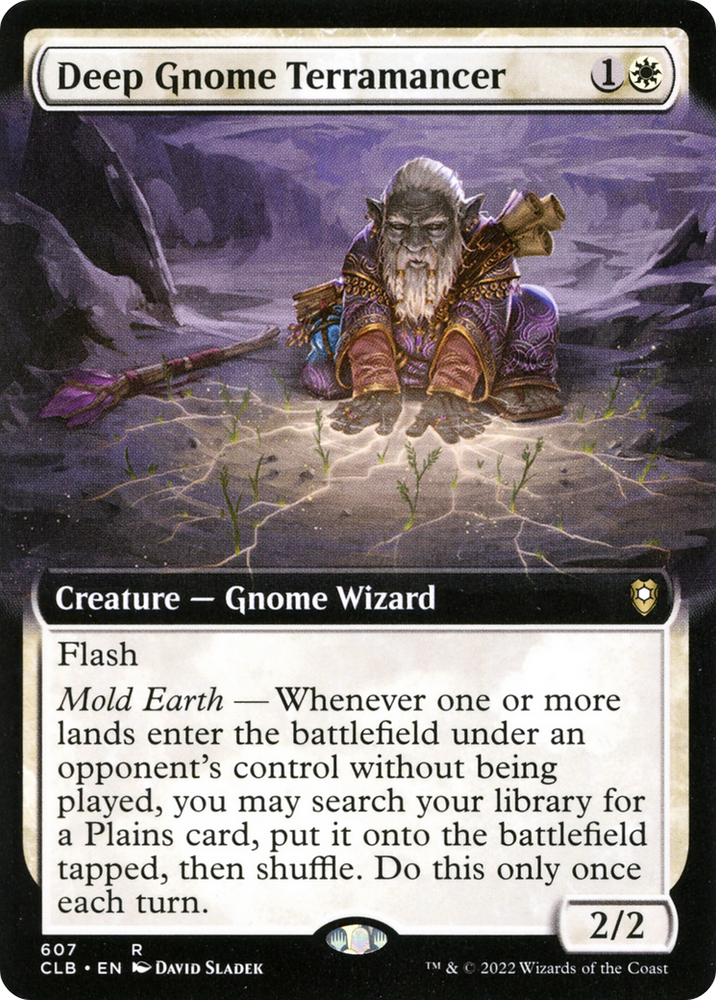 Deep Gnome Terramancer (Extended Art) (CLB-607) - Commander Legends: Battle for Baldur's Gate: (Extended Art)