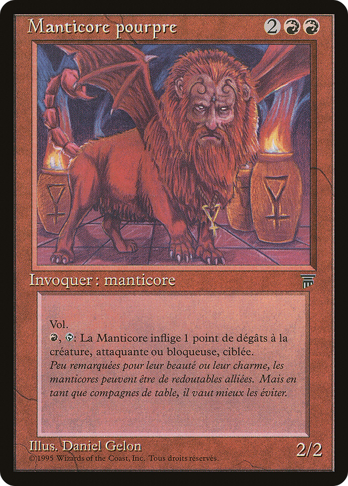 Crimson Manticore (French) - "Manticore pourpre" (REN-) - Renaissance