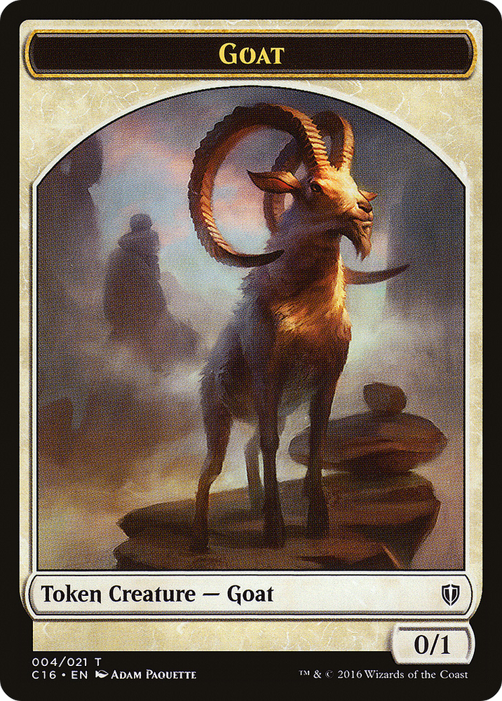 Goat // Thopter Double-Sided Token (C16-4 // 9) - Commander 2016 Tokens
