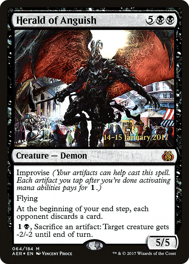 Herald of Anguish (PRE-064) - Aether Revolt Promos Foil