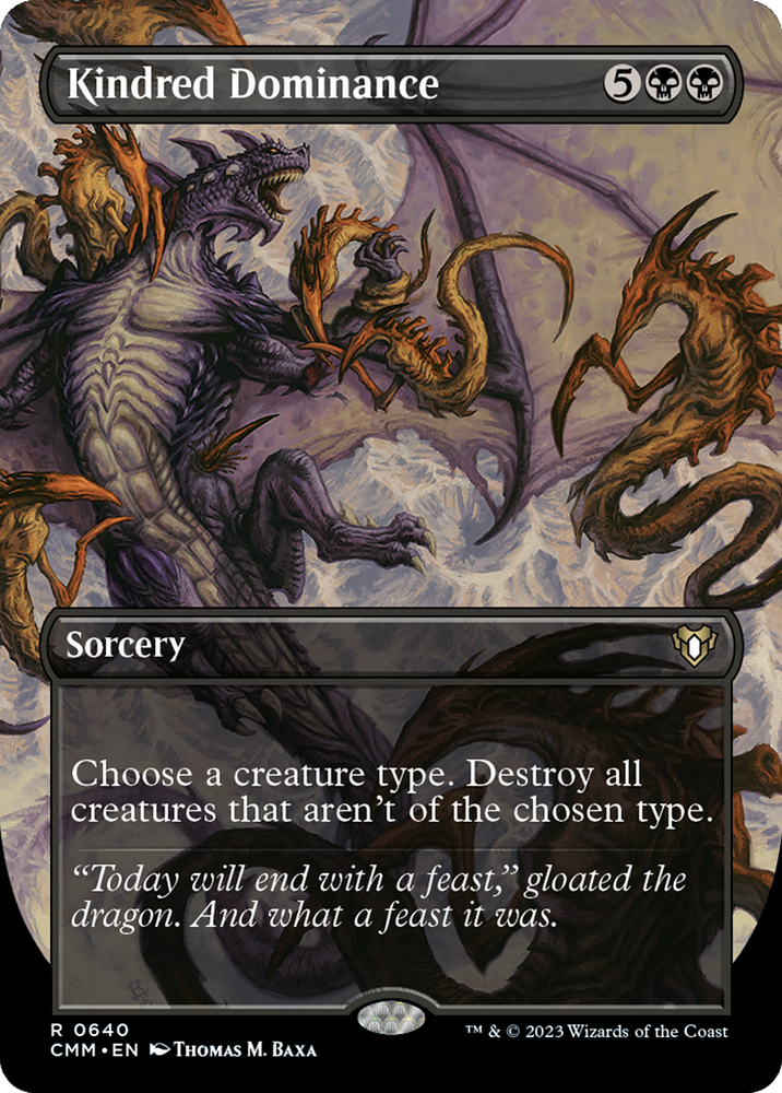 Kindred Dominance (Borderless) (CMM-640) - Commander Masters (Borderless) Foil