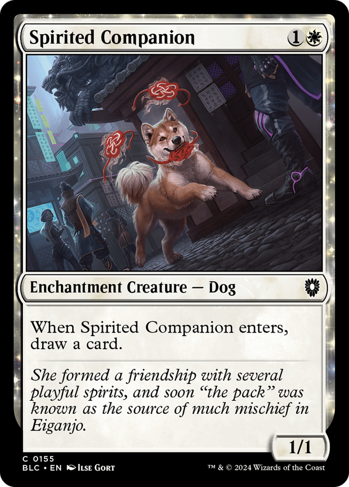 Spirited Companion (BLC-155) - Bloomburrow Commander: (enchantment)
