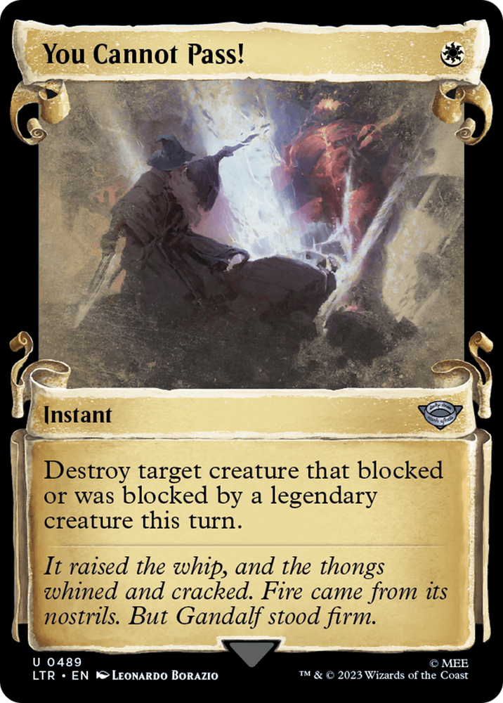 You Cannot Pass! (Showcase Scrolls) (LTR-489) - The Lord of the Rings: Tales of Middle-earth: (Showcase) Foil