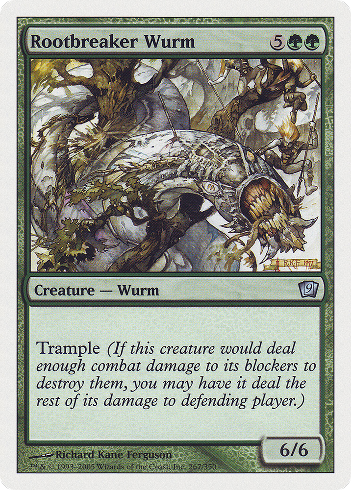 Rootbreaker Wurm (9ED-267) - Ninth Edition