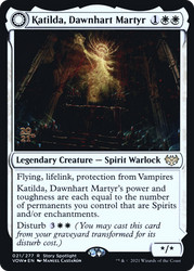 Katilda, Dawnhart Martyr (PRE-21S) - Innistrad: Crimson Vow Promos: (Double Faced Transform) Foil