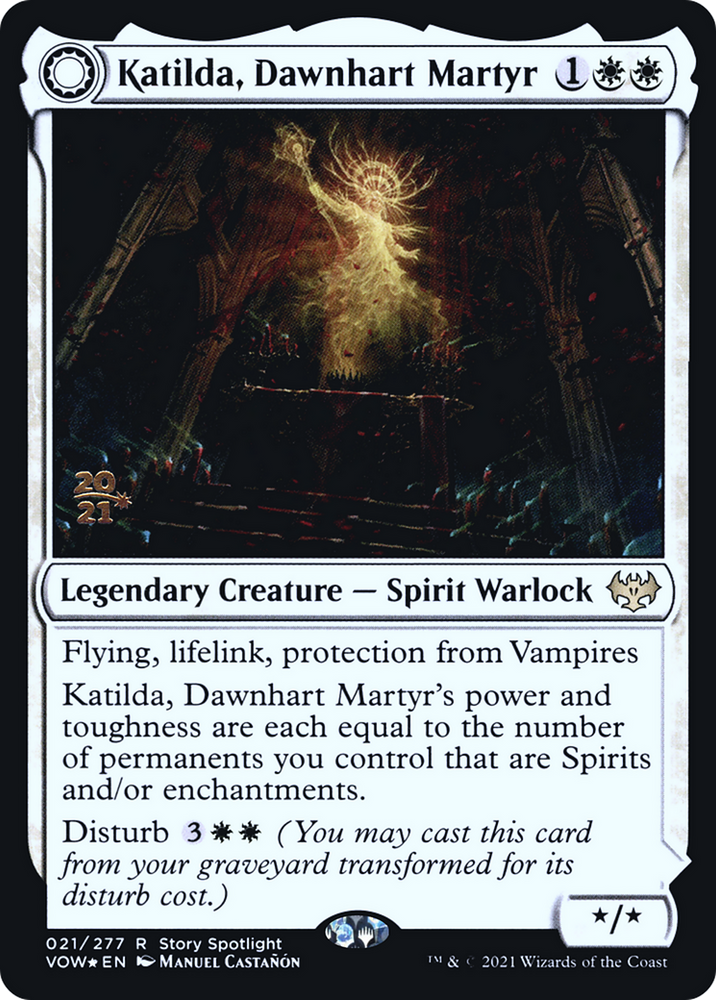 Katilda, Dawnhart Martyr (PRE-21S) - Innistrad: Crimson Vow Promos: (Double Faced Transform) Foil