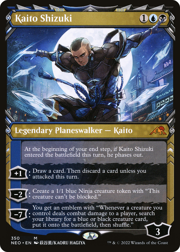 Kaito Shizuki (Showcase) (NEO-350) - Kamigawa: Neon Dynasty: (Showcase) Foil